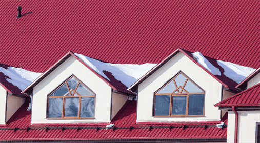 metal roofing protects against snow and provides good insulation